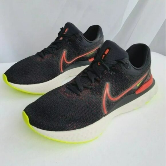14 MEN\'S NIKE REACT INFINITY RUN FLYKNIT 3 BLACK SIREN RED DH5392-007 main image 4